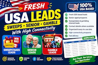 give you first hit leads USA elderly leads, sweeps leads and mega millions leads