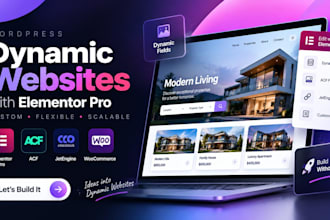create elementor pro dynamic content with acf and custom post types