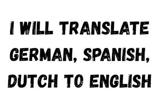 translate german, spanish, dutch to english, translate to english