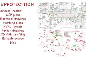 design mep plans electrical plumbing hvac and permit drawing