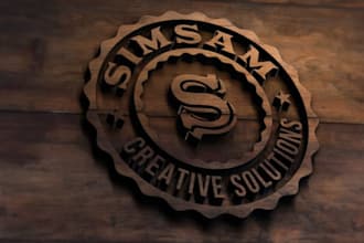 create vintage 70s carpentry and woodworking wood logo