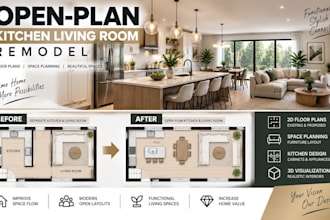 design open plan kitchen living room remodels, floor plans, space planning