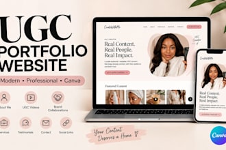 design a ugc creator portfolio website