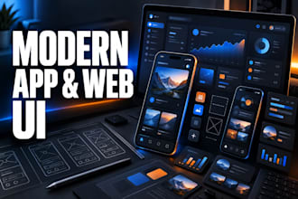 design a modern mobile app or website UX UI in figma
