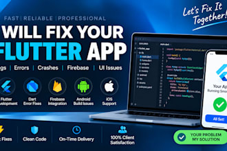 fix flutter app bugs errors and issues