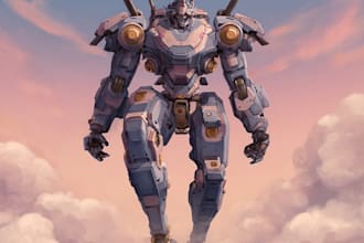 design sci fi mecha and robot concept art