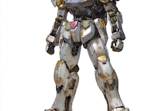 draw mecha robot, armor, gundam in anime or realism style