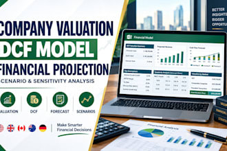 build company valuation, dcf model, financial projection and scenario analysis