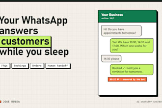 build an ai whatsapp chatbot to answer your customers around the clock