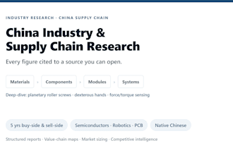 do market research and deliver a china industry report with cited data