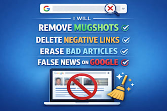remove mugshots, arrest records, booking photos and old arrest results on google