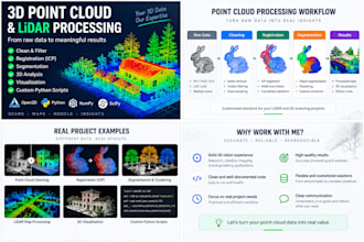 develop python scripts for 3d point cloud and lidar processing