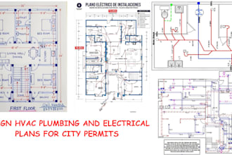 design hvac plumbing and electrical plans for city permits