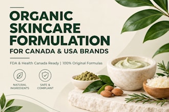 formulate organic skincare for canadian and US beauty brands
