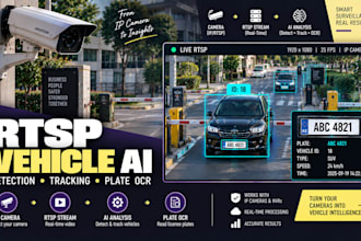 build rtsp camera vehicle detection tracking and license plate recognition