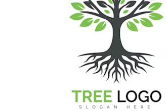 provide modern different tree logo design