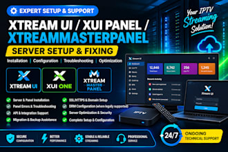setup admins server xtream ui fixing xui panel xtreammasterpanel with drm