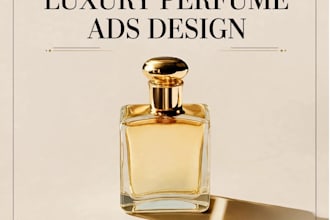 design luxury perfume and  product ads poster