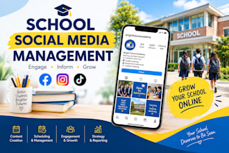 your social media manager for school and education brands