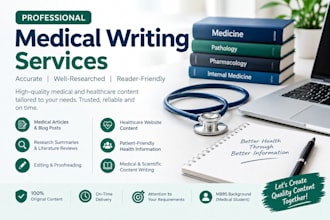 write accurate medical and healthcare related content