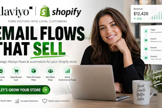 setup klaviyo email flow, shopify automation, email marketing and ecommerce flow