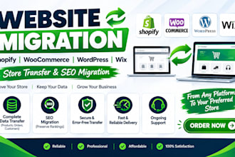 website migration shopify woocommerce wordpress wix store transfer SEO migration