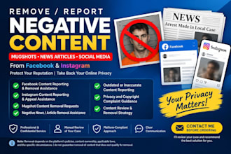 report negative facebook instagram mugshot news articles