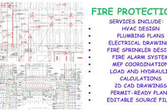 design hvac plumbing sprinkler electrical and fire mep plans for permits