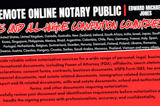 notarize your documents, usps form 1583, poa as a remote online notary public