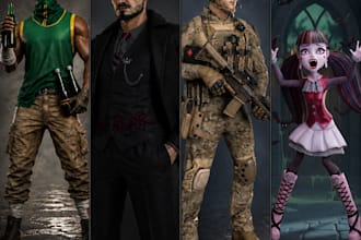 create aaa 3d characters and creatures for video games