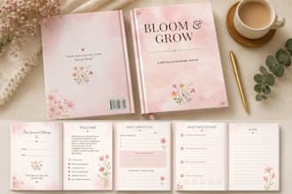 a beautiful journal workbook planner and printable PDF