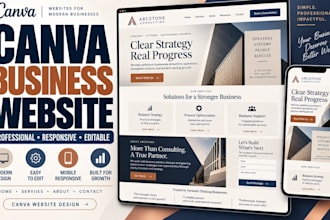 design a canva business website for small businesses, coaches and entrepreneurs