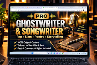 write custom lyrics, rap songs, poems or slam poetry