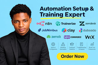 n8n automation trainerize zendesk jobnimbus clay dubsado zenoti woocommerce wix