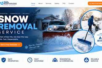 design wix snow removal website winter service booking website lead generation