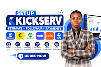 setup kickserv followup payments mailchimp quickbooks stripe zapier  hvac CRM