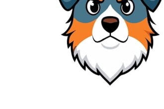 create an adorable dog logo for pet shops or dog lovers