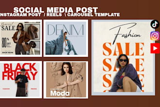design instagram posts, carousel in canva
