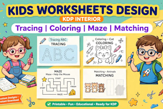design kids worksheets and coloring activity pages