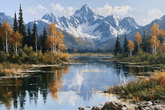 paint landscape in oil painting art