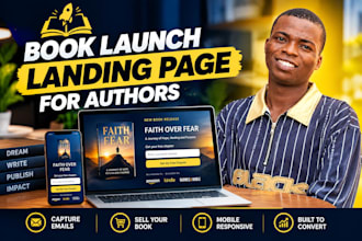 create high converting author landing page to launch book, build your email list