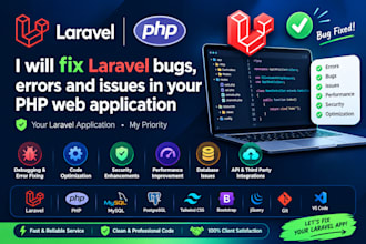 fix laravel bugs errors and issues in your PHP web application