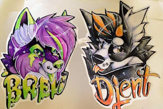 create custom furry art, furry ych, furry badge, furry sticker emotes packs