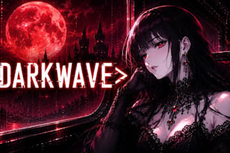 create a cyberpunk darkwave darksynth song for you