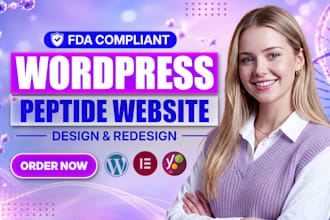 build wordpress website, custom wordpress website, peptide website development