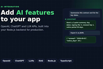 integrate openai, chatgpt or llm apis into your nodejs app