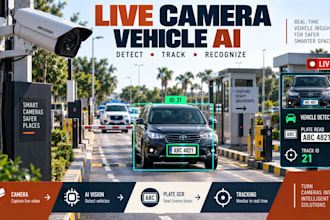 build live camera vehicle detection tracking and license plate recognition