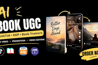 ai tiktok book ugc booktok kdp book ugc promotion video editing ai book trailer