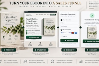 build systeme io digital product checkout funnel systeme io ebook sales funnel