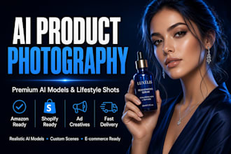 create ai product photography with ai models for amazon, shopify, social media